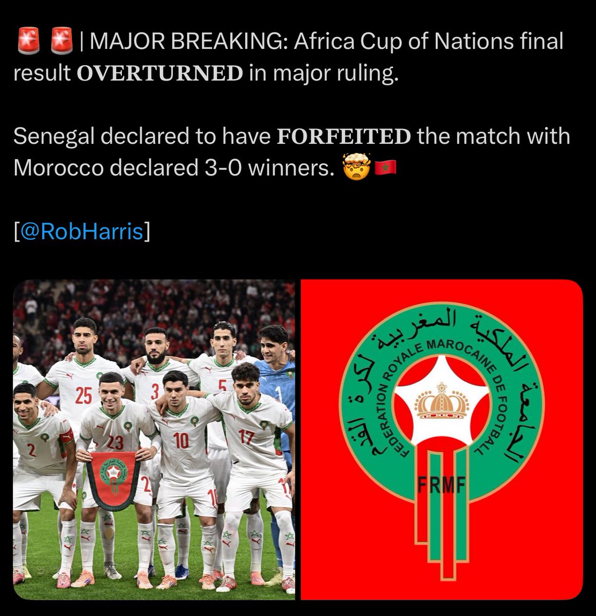 <a href="/FabrizioRomano/">Fabrizio Romano</a> CAF u are a disgrace to de entire Africa

Our winner.                         CAF winner