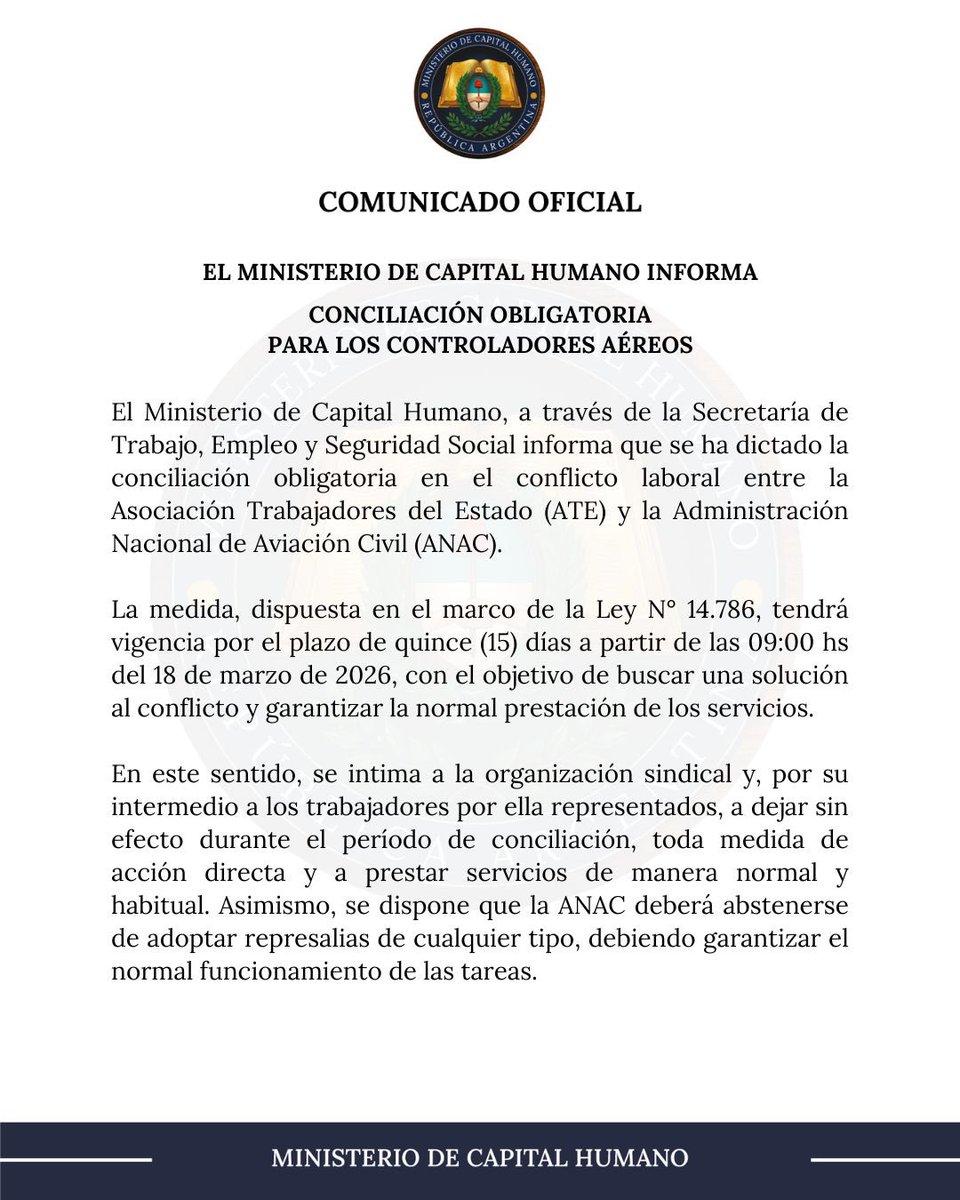 Ministerio de Capital Humano tweet media