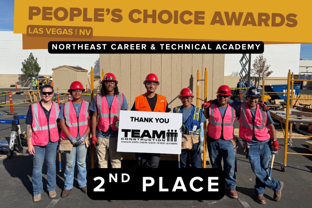 ClarkCountySch's tweet image. During #CTEMonth in February, we showcased our students' incredible work at the Las Vegas Design Build Competition. Today, we are proud to share the results! Congratulations to our winners! 

🥇Central Technical Training Academy - 1st place in the People's Choice voting