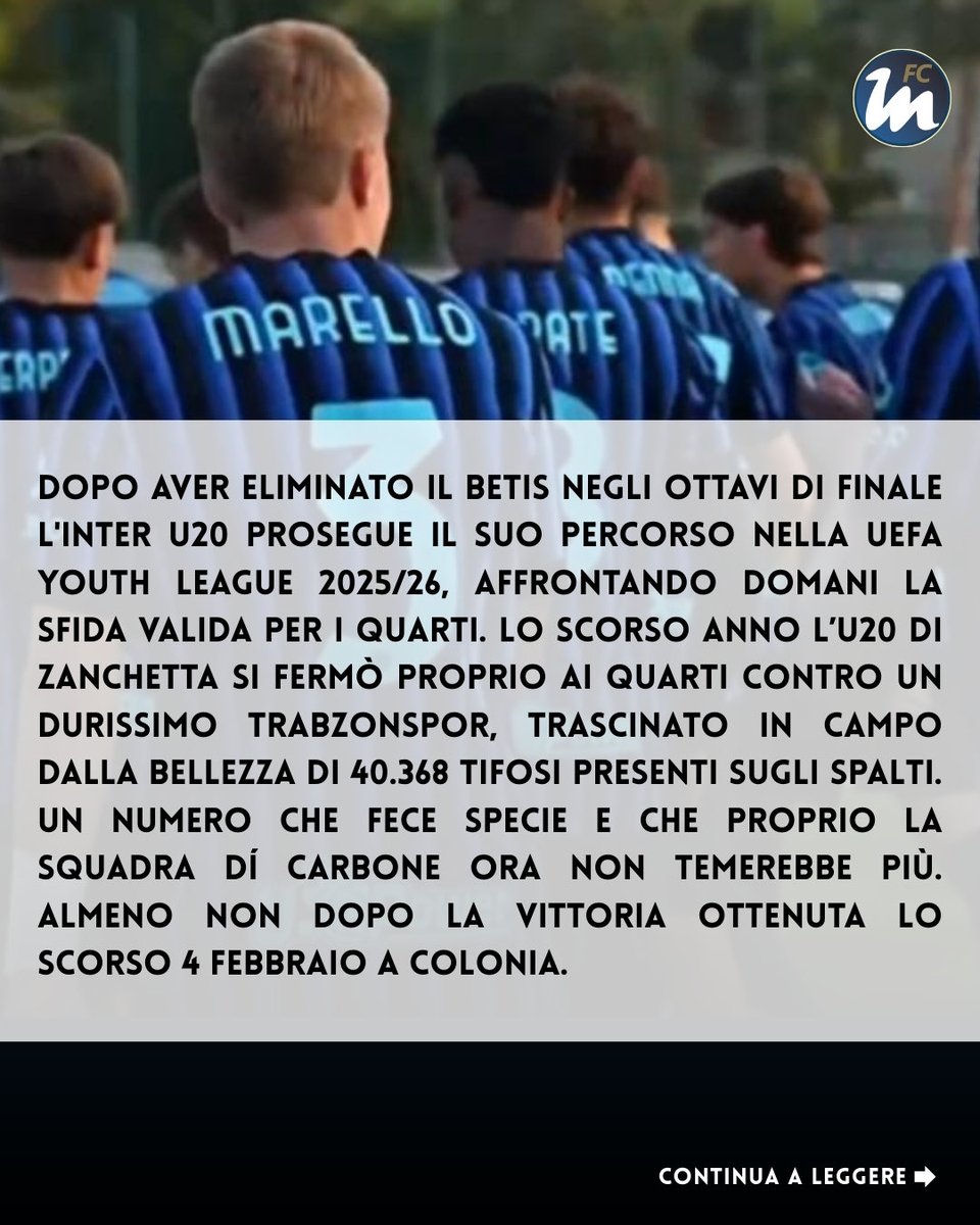 FcInterNewsit's tweet photo. 🔎 Domani l’Inter U20 di Benny Carbone affronterà il Benfica per superare uno step storico ⚫️🔵
Articolo completo su https://t.co/qpoUJabsh6
#FCIM #InterU20 #YouthLeague https://t.co/3ABNVGBw1m