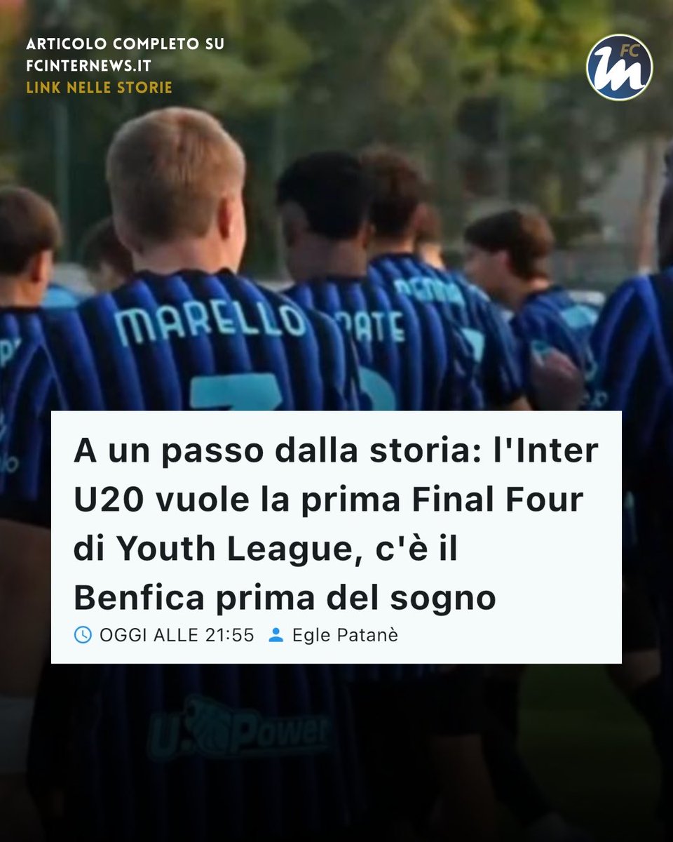 FcInterNewsit's tweet photo. 🔎 Domani l’Inter U20 di Benny Carbone affronterà il Benfica per superare uno step storico ⚫️🔵
Articolo completo su https://t.co/qpoUJabsh6
#FCIM #InterU20 #YouthLeague https://t.co/3ABNVGBw1m