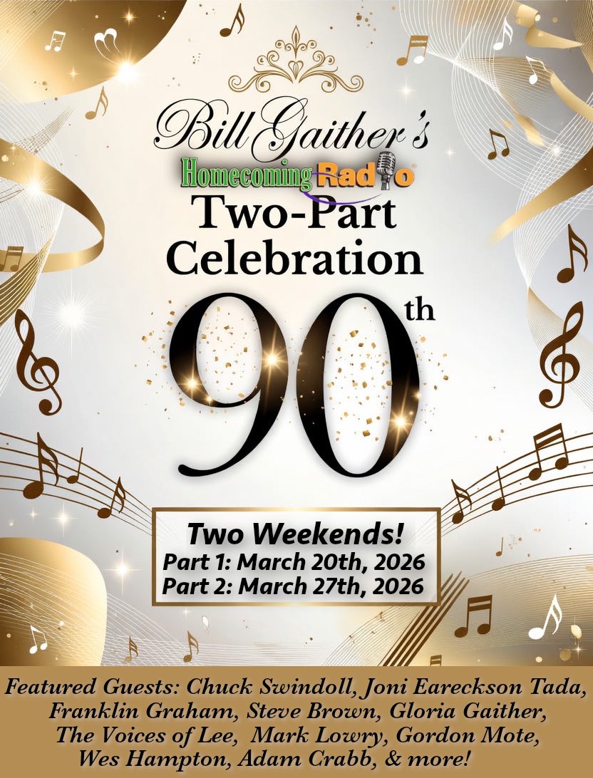 HomecomingRadio's tweet photo. TUNE IN ALERT: CELEBRATING BILL GAITHER’S 90th BIRTHDAY ON @HomecomingRadio WITH TWO, ONE-HOUR SPECIALS!

ALEXANDRIA, Ind. (March 17, 2026) We pulled off a surprise party like none other to celebrate BILL GAITHER’S 90th BIRTHDAY on HOMECOMING RADIO! (Continued) https://t.co/2m8EGl0mXA