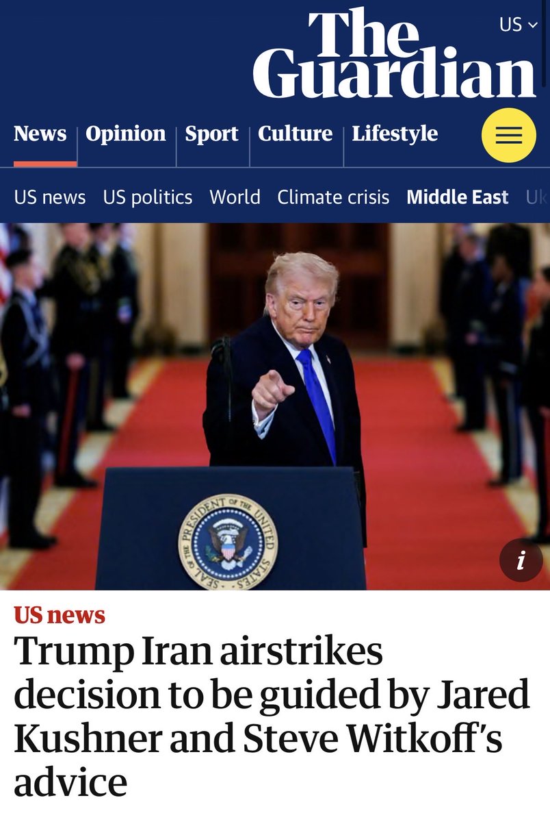2024: Jared Kushner says he won’t be part of a second Trump administration 

2026: Trump’s Iran airstrikes decision guided by Kushner
