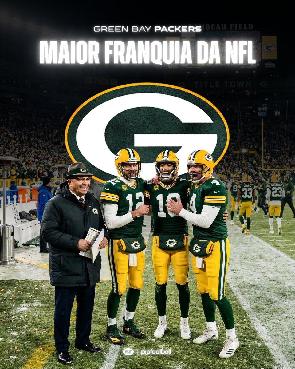 A MAIOR FRANQUIA DA NFL! 🧀

Vocês votaram durante semanas, e o Green Bay Packers foi escolhido como maior time da NFL!

São 107 anos de história, respirando futebol americano! Sem os Packers, não haveria a NFL como conhecemos. O time mais revolucionário que a liga já teve, que