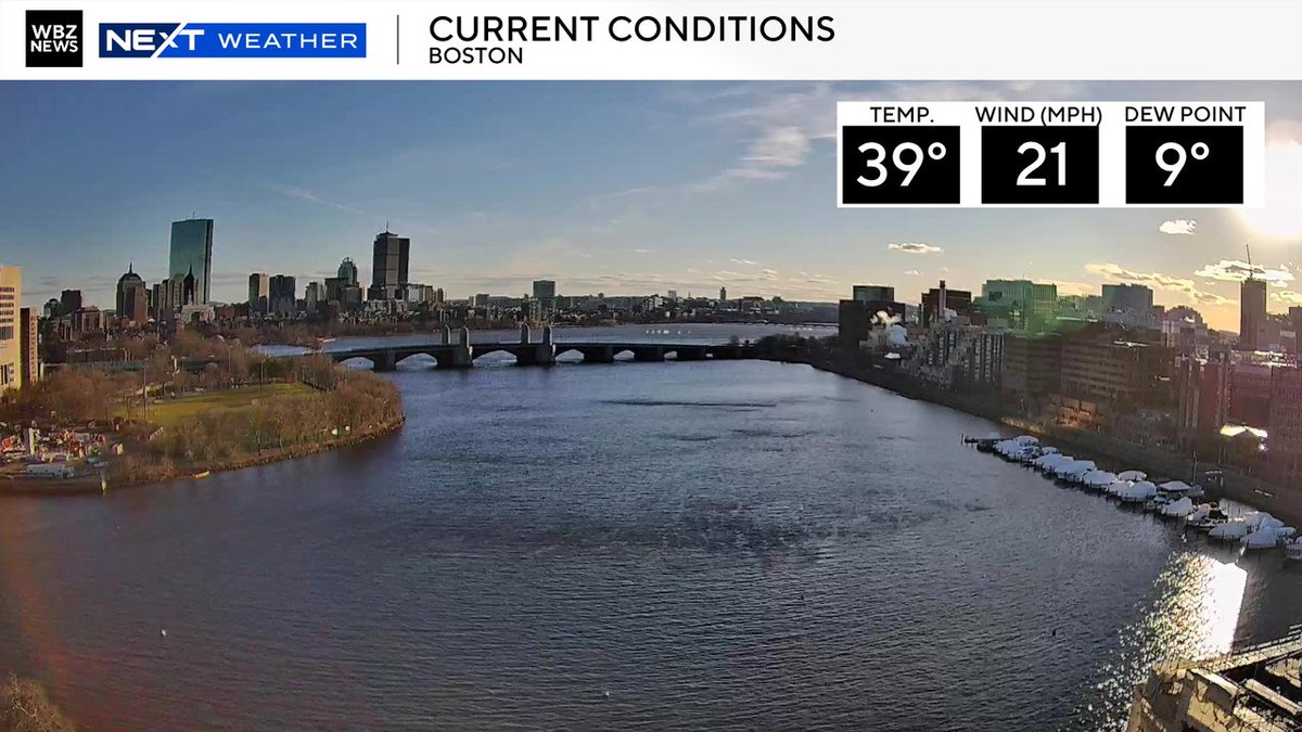 Sun starting to dip on Equilux Day - the day with 12 hours of light and 12 hours of night (it happens a couple days before the equinox in the northern hemisphere). #wbz