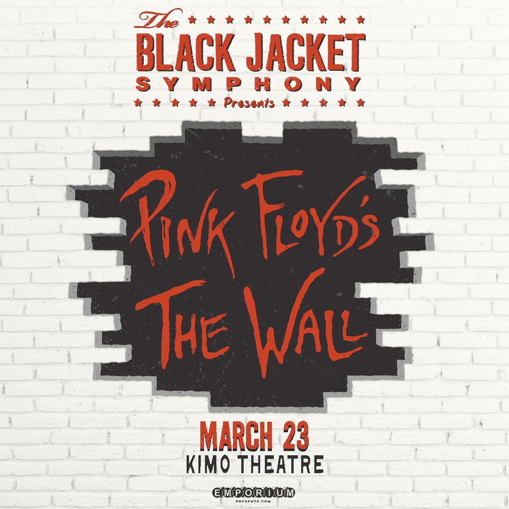 KiMoTheatre's tweet photo. The Black Jacket Symphony is coming to the KiMo Theatre on March 23 at 7:30 pm, bringing the legendary music of Pink Floyd to life with a note for note, sound for sound performance of the iconic album “The Wall.”
Presented by Emporium, grab your tickets: https://t.co/fXEXW0GU2p https://t.co/RE3M7T2slK