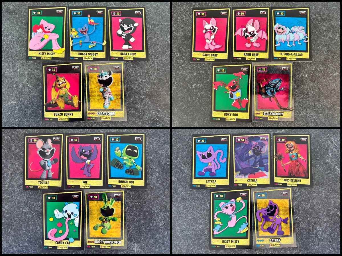 Fantime_Horror's tweet photo. 🔥 Our Community Manager went on a trip to Italy last week and picked up some #PoppyPlaytime trading CARDS! 🇮🇹

🃏 Here are a few photos of the cards I got. Lots of Smiling Critters... I still have 3 booster packs left to open, I'll post them in a few days! 👀
