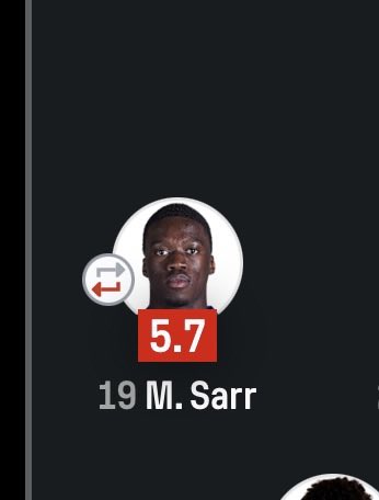 They stripped Sarr of his medal after dropping a stinker against kvara. Two Ls in one night