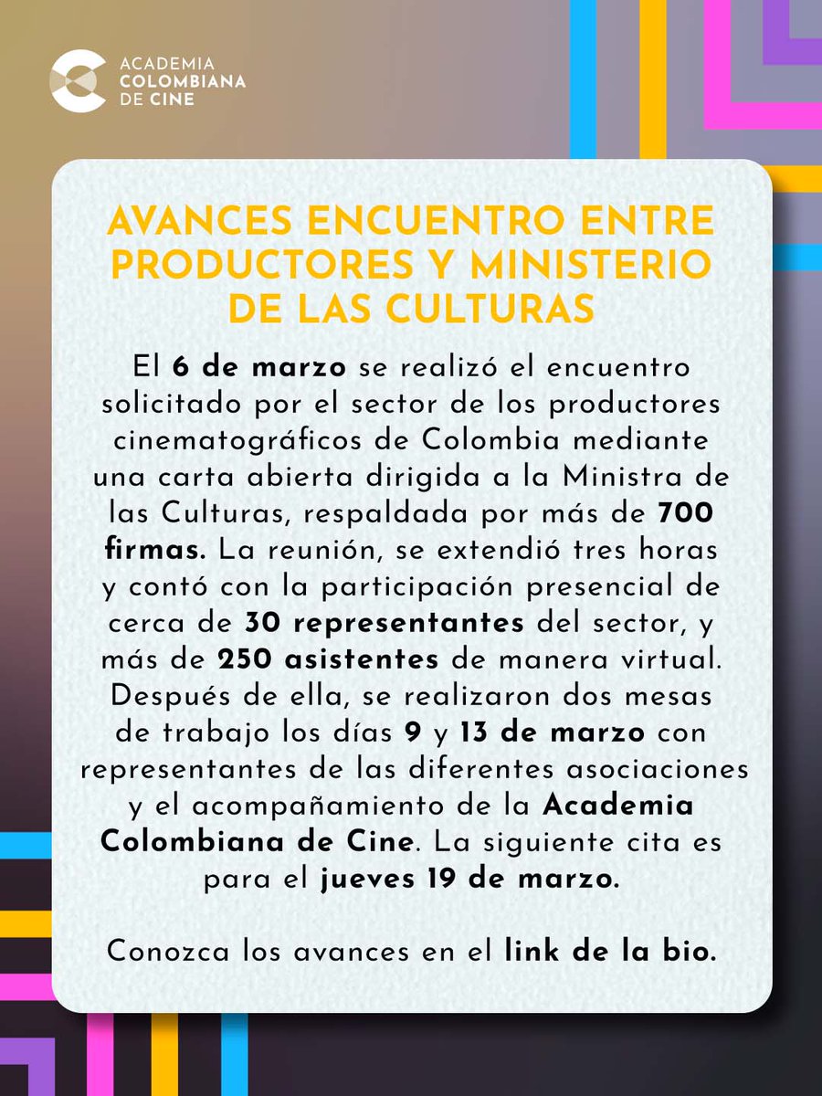 Academia Colombiana de Cine tweet media