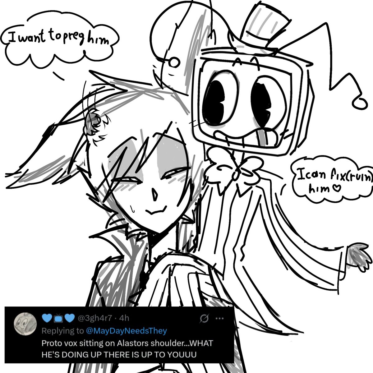 MayDayNeedsThey's tweet image. Thank you🙏Thank you🙏Thank you🙏Thank you🙏

#LostSignal i love You sm you're forever popular for me

#hazbinhotel #radiostatic #fanart #art