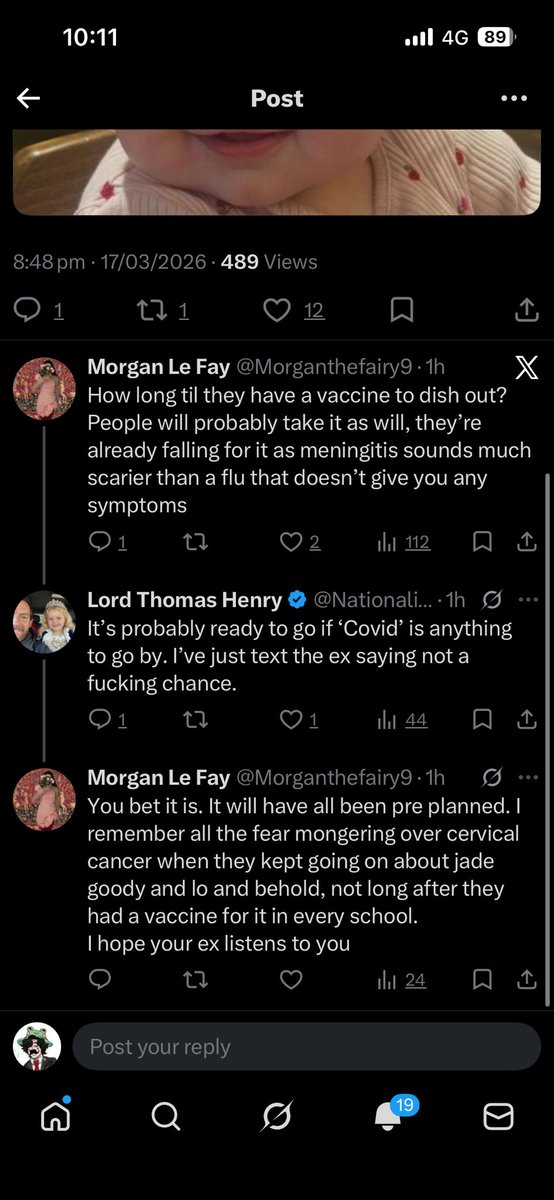 ssstarrlightt's tweet photo. i’m really fucking ill but i need to say this. meningitis B is dangerous. it can kill you if you do not get the vaccine and don’t watch for the symptoms. i knew a kid in high school who got meningitis and fell into a coma and went blind. it is not a ‘big pharma’ conspiracy
 1/2 https://t.co/cXzQ3Bj11g