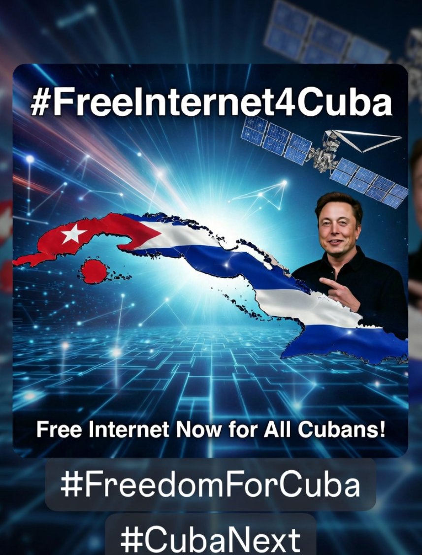 cubaustralia's tweet photo. #FreeInternet4Cuba please @elonmusk #cubanext #freedomforcuba @Starlink https://t.co/W6ZILJOgPm