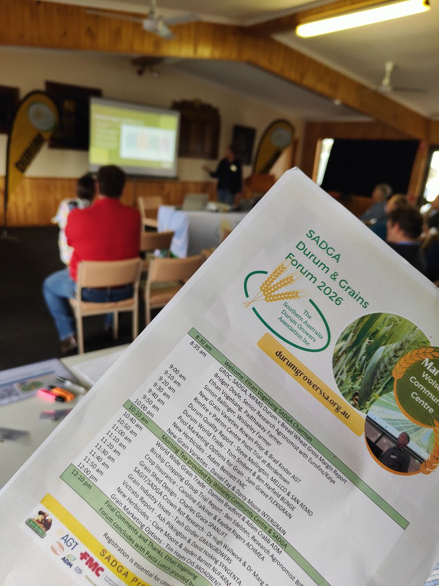 durumgrowers's tweet photo. SADGA Forum 2026 is a go
#durumgrowers
#durum
#grains https://t.co/uXnsYLyCpN