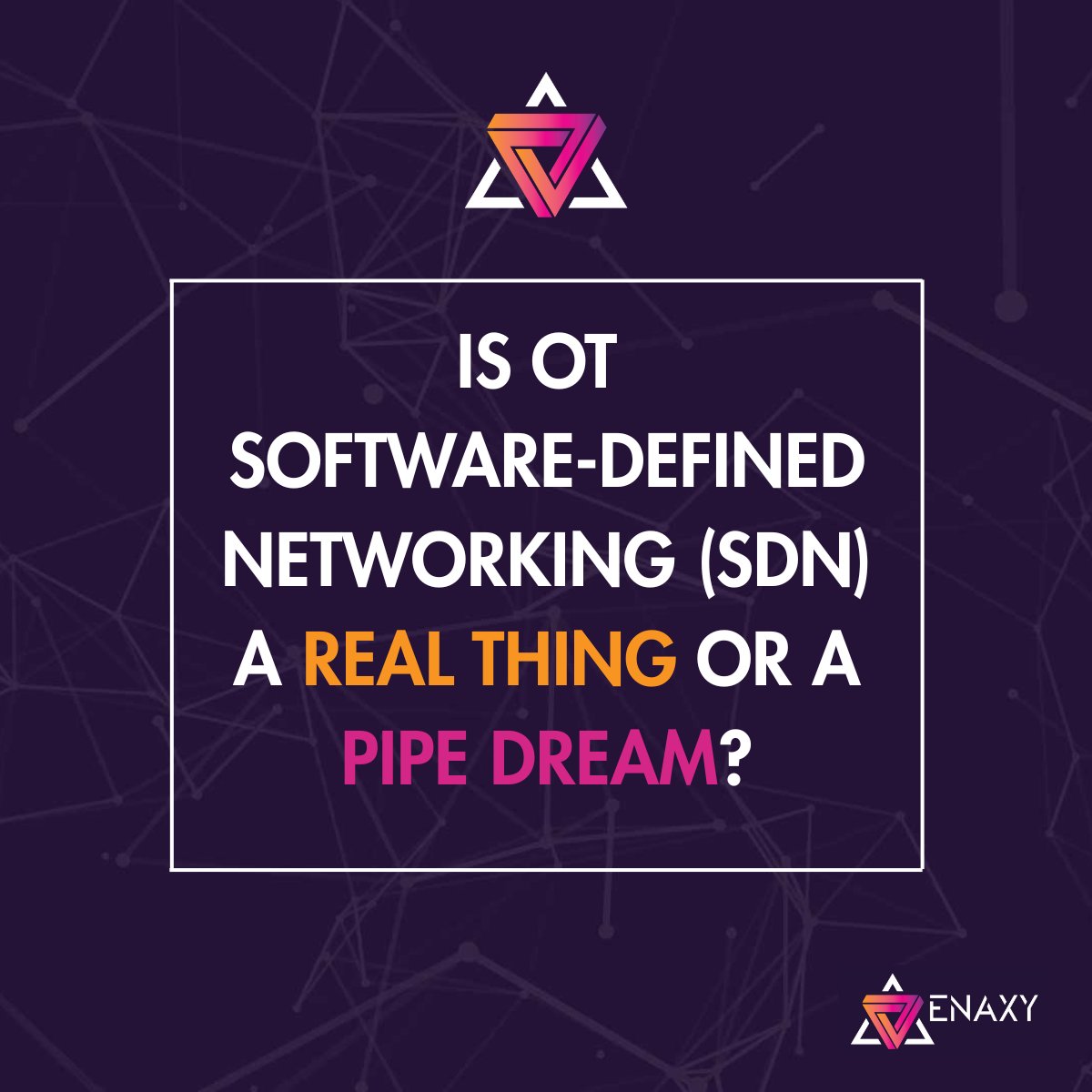 EnaxyLLC's tweet photo. Is Software-Defined Networking the future of OT or still out of reach? 

In our latest blog, Juan Negrete explores SDN in OT/ICS: its potential, limitations, and where it might actually work in industrial environments.

Read 👉 https://t.co/vNNANrk10Z

#OTSecurity #ICS #SDN #NetworkSecurity #Cybersecurity #Enaxy