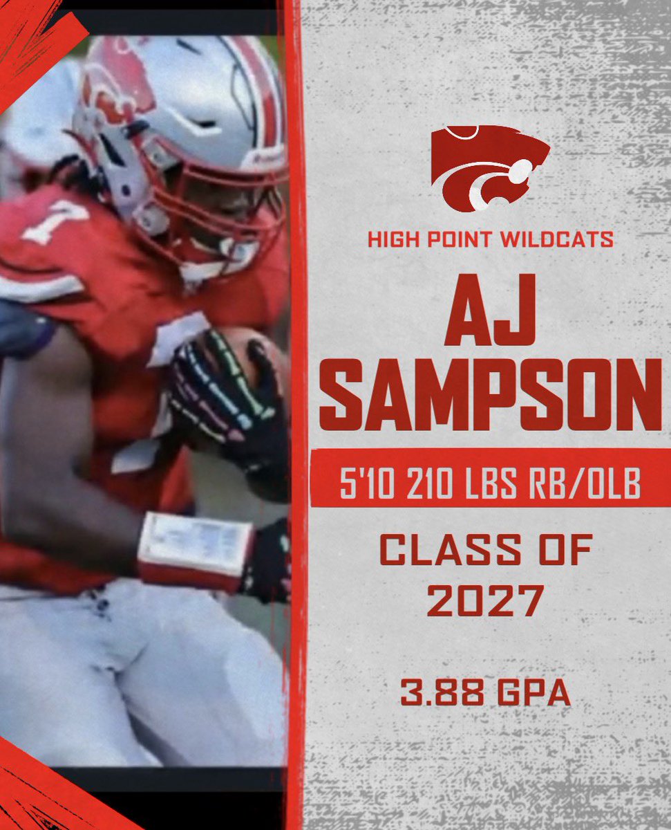 HPFBRecruiting's tweet photo. 2027- AJ Sampson 5’10 210 RB/OLB
69 Carries for 599 Yards
8.68 YPC
8 TD https://t.co/yYCCpE6Sxb
