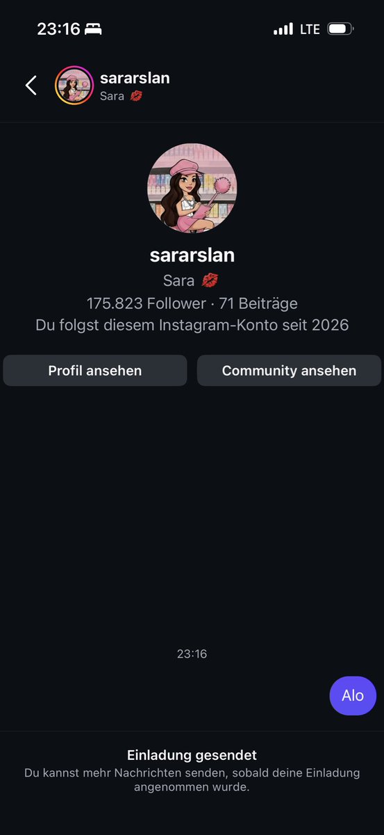 Hoffe sie antwortet mir