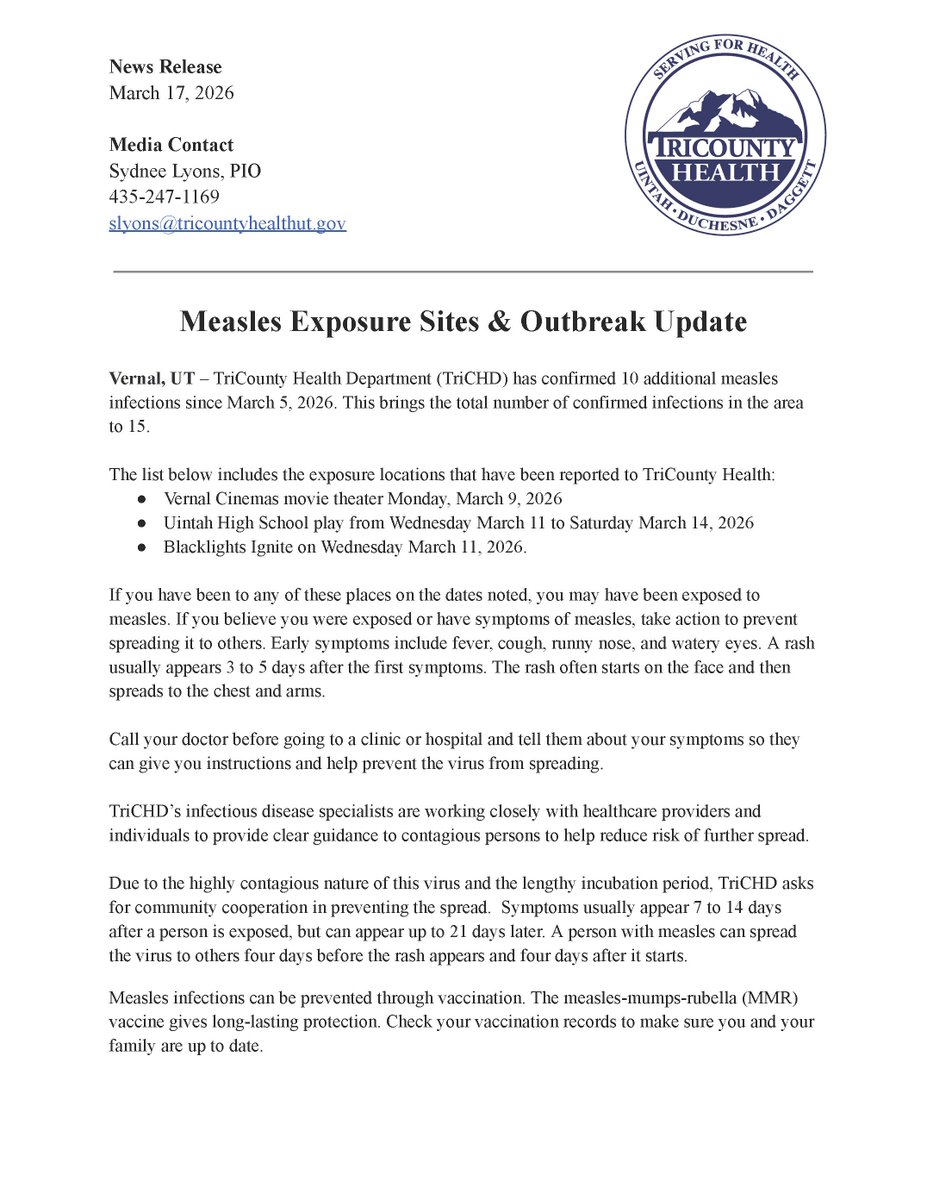 TriCounty Health Department tweet media