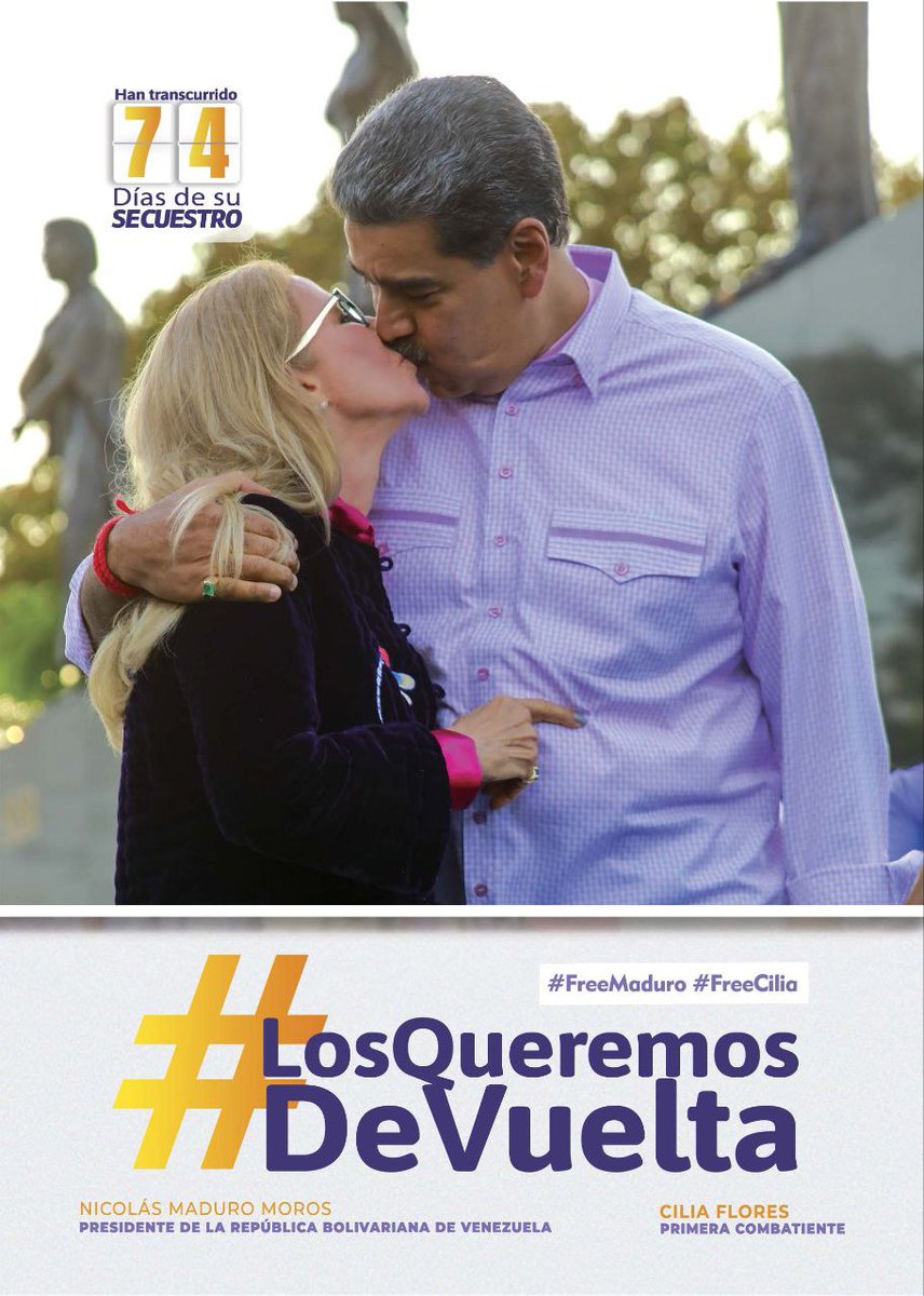 DavidVeRV's tweet photo. Esto es amor bonito, amor del bueno, amor que vale la pena. Amor indestructible! Cómo el que tienen por Venezuela y como el que Venezuela tiene por ellos! Por eso este hombre y está mujer inocentes, presidente y primera dama de mi nación, volverán a su patria victoriosos ❤️👉🏻✌🏻🇻🇪 https://t.co/ytE561SuQr