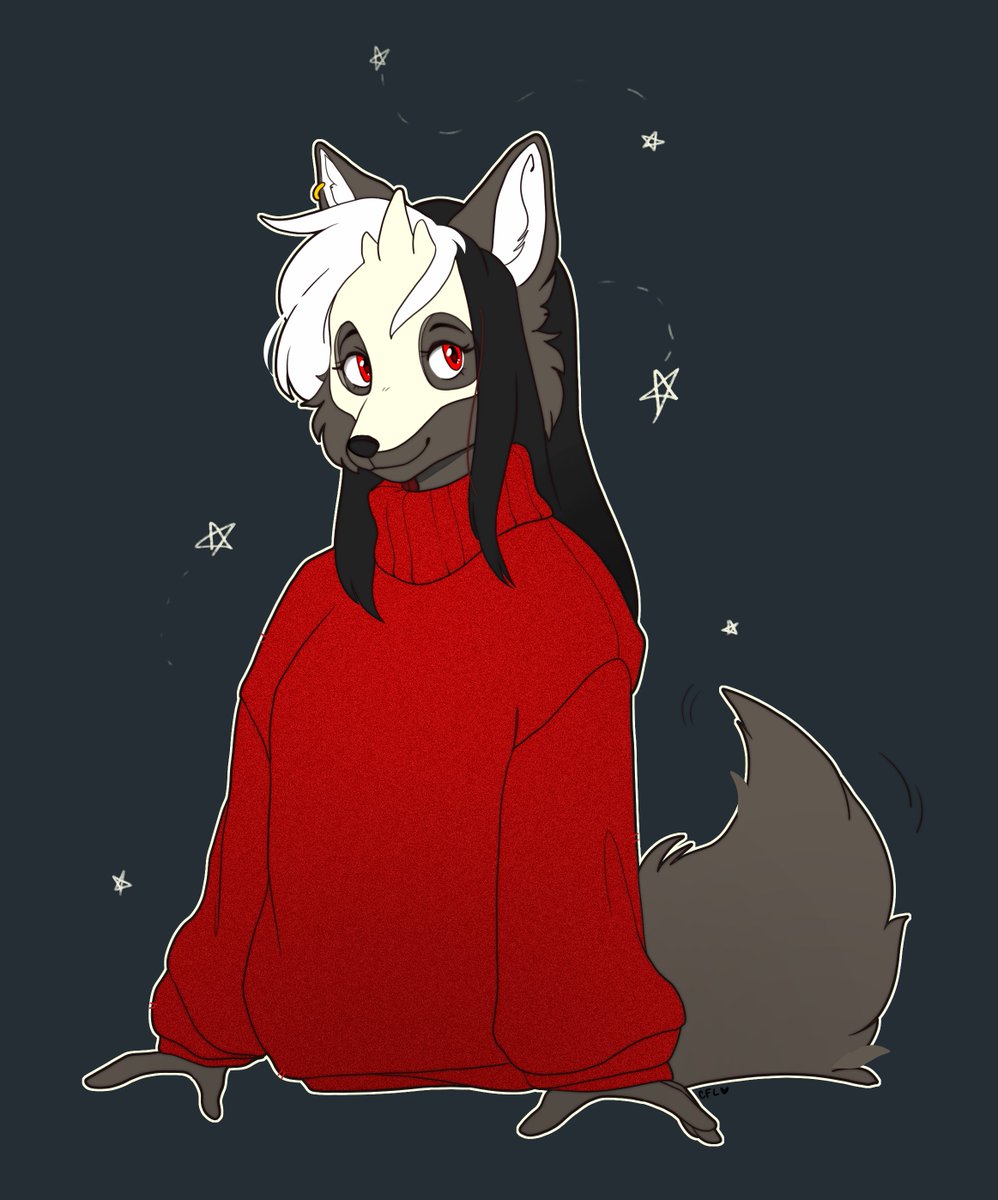 Fluffy girl in a big sweater :3 <33 

For <a href="/R_Caverdae/">Caverdae</a> ! <33