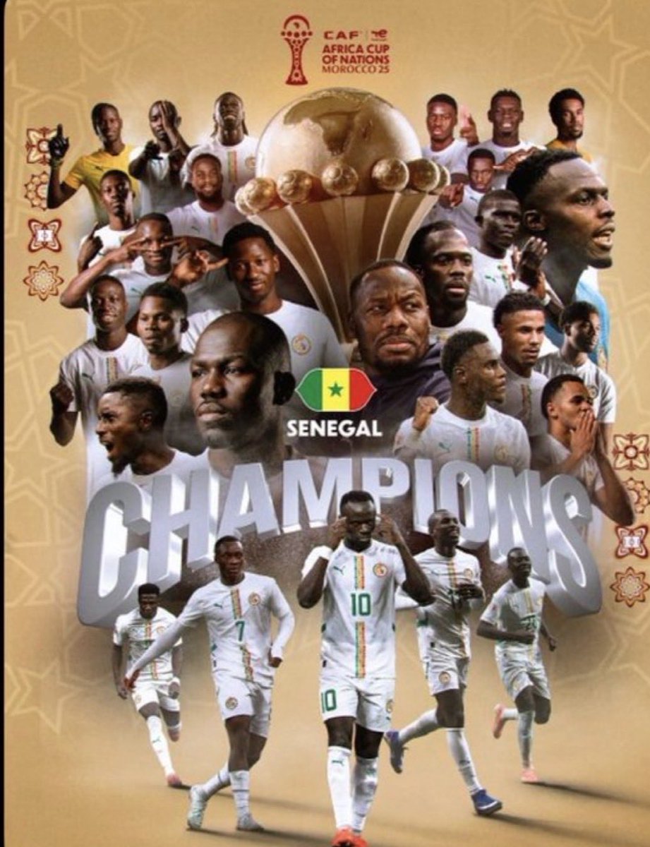 💛💛💛 African Champions 💛💛💛

We reject CAF decision - Senegal won, not Morocco ‼️‼️‼️‼️‼️‼️‼️