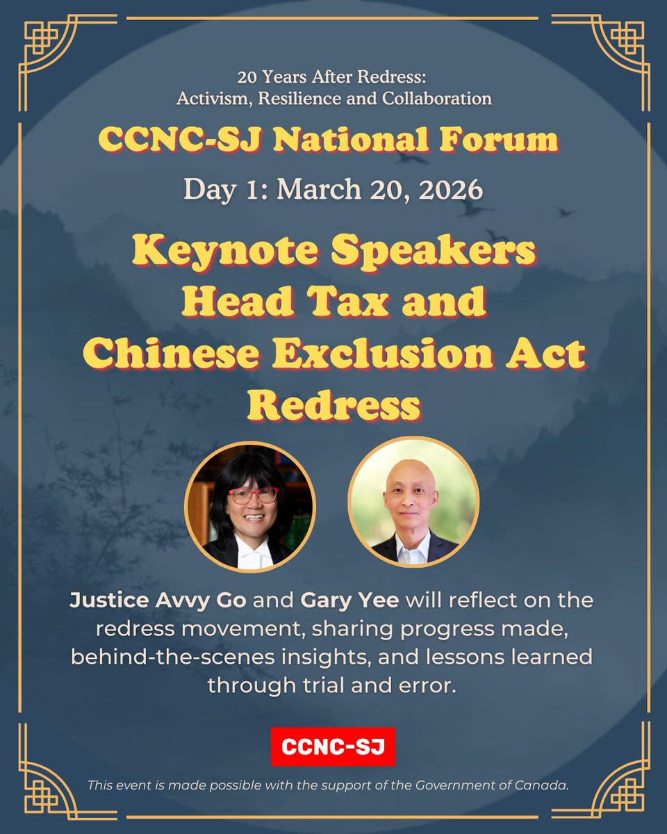 Chinese Canadian National Council for SJ tweet media