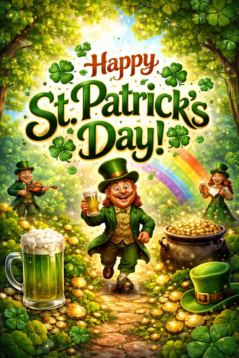 Happy St. Patrick’s Day! May your day be lucky, lively, and full of good cheer. 🍀