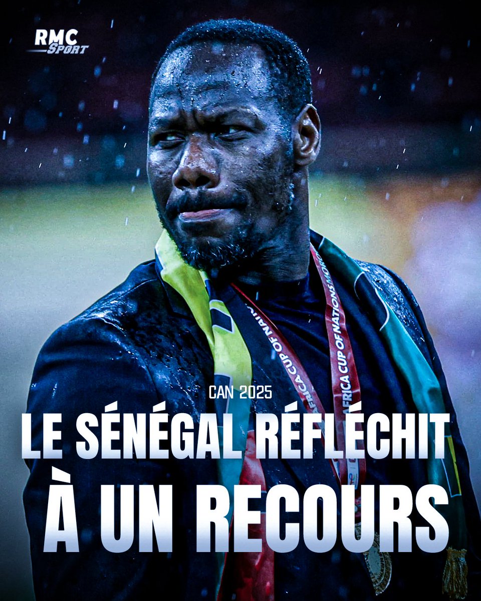 RMCsport's tweet photo. 🇸🇳⚖️ Après l'annonce de la victoire sur tapis vert du Maroc, le Sénégal réfléchit à formuler un recours, qui pourrait se faire devant le Tribunal Arbitral du Sport. Il a dix jours.
https://t.co/Wq0YdEk1Hx https://t.co/SHShLnVlaA