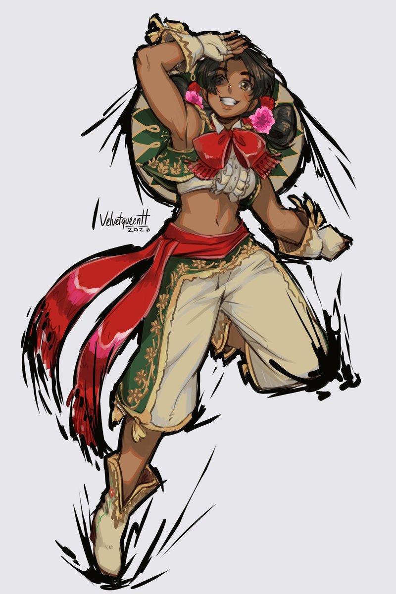 260225 - Special color sketch commission  
SF6 Lily (Catsup)
 Thank you!