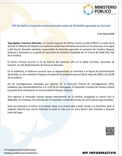 Presunto autor de femicidio agravado de pobladora de Curarén se someterá a procedimiento abreviado