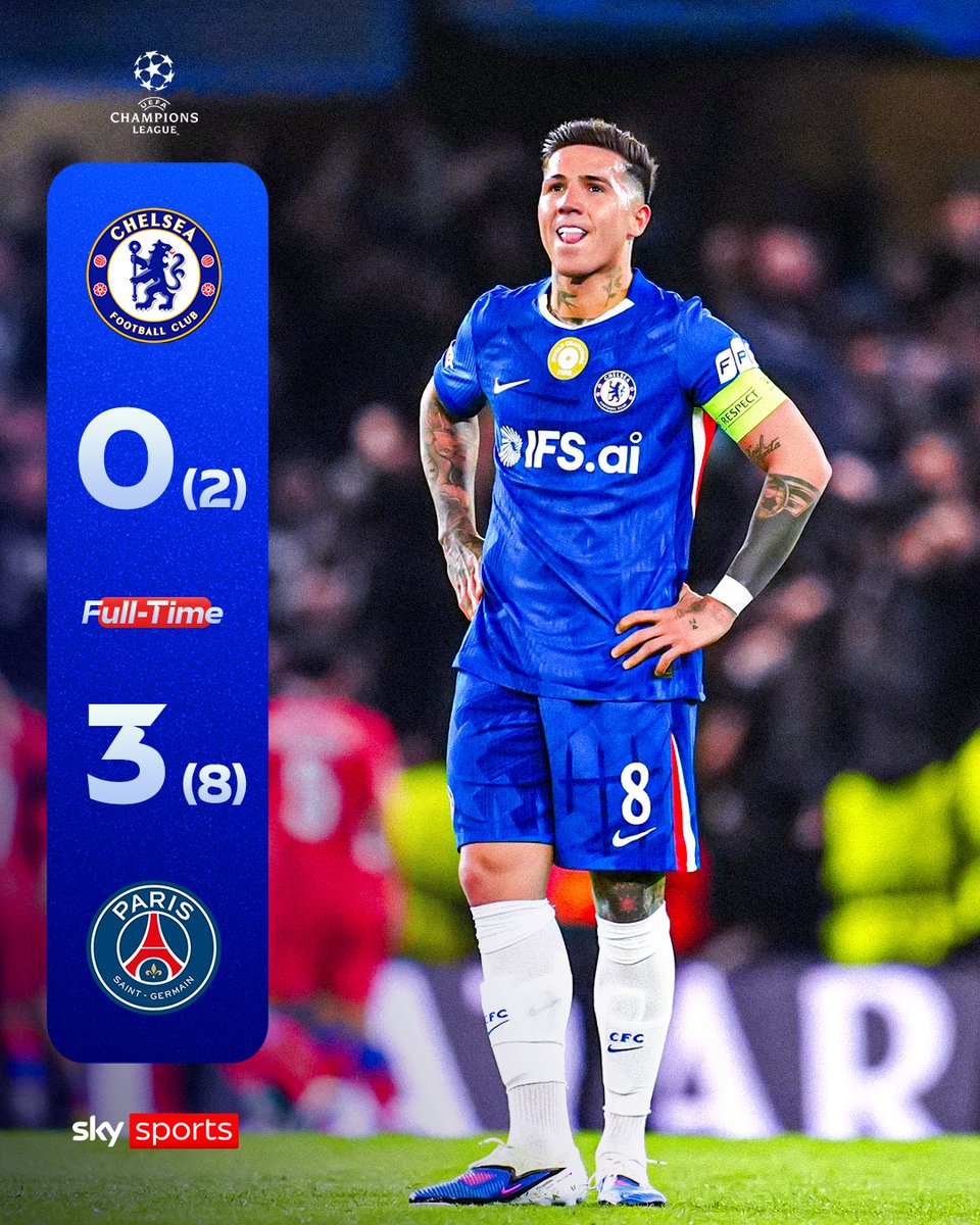 SkySportsNews's tweet photo. A mixed night for Premier League teams in the Champions League as Arsenal progress to the quarter-finals, whilst Chelsea and Manchester City are comfortably beaten ⚽️ https://t.co/FB3kqVY6h8