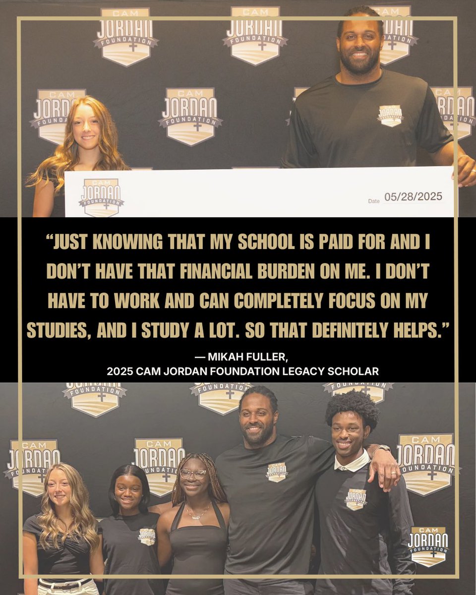 Cam Jordan Foundation tweet media