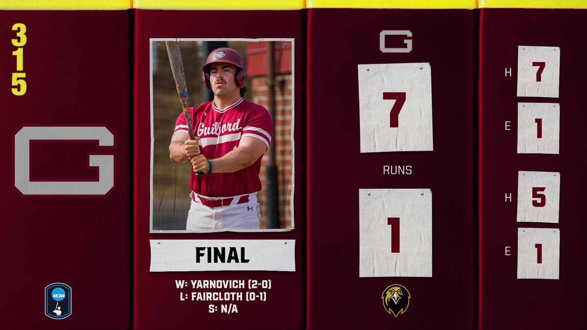 Guilford College Baseball tweet media