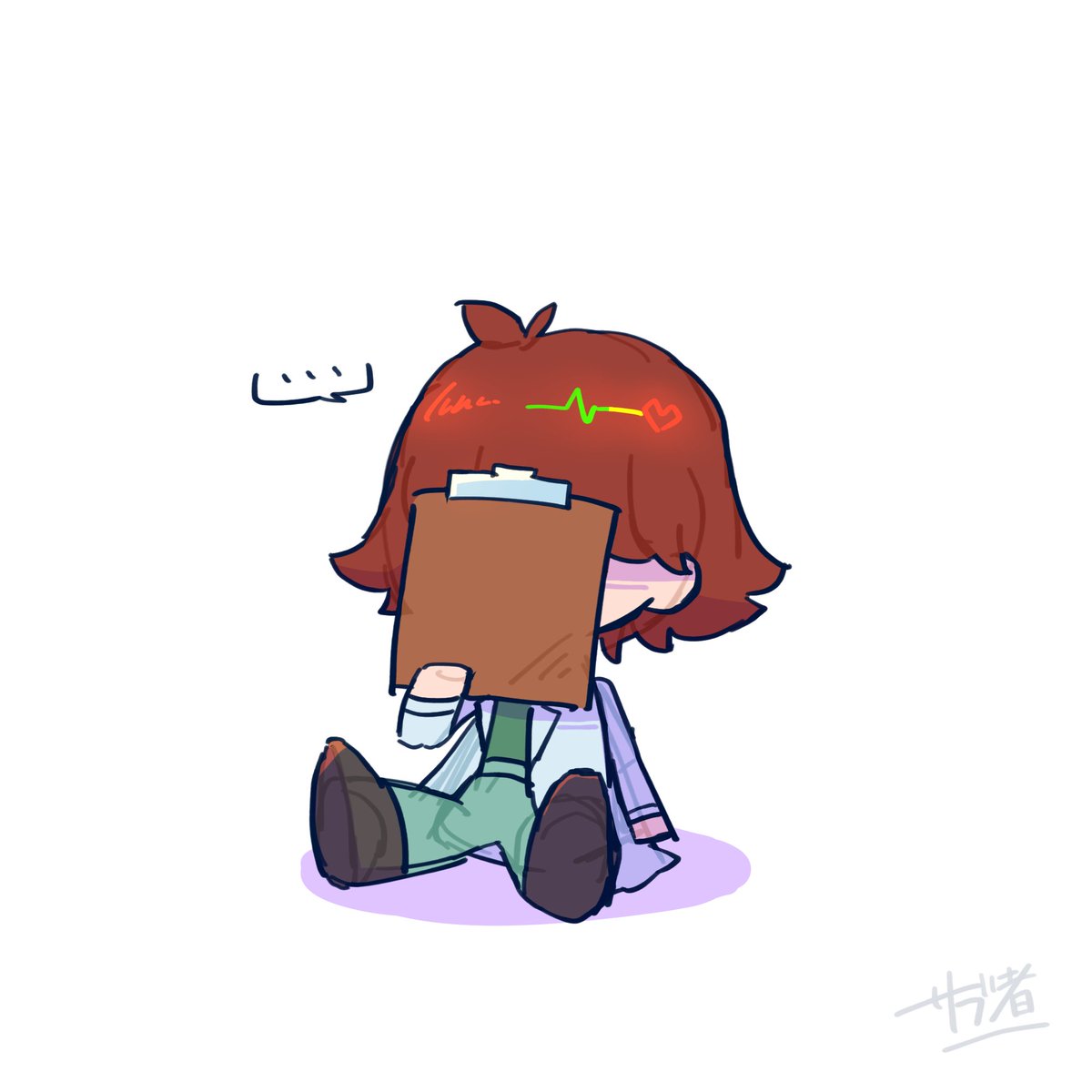 線画をしたくないとき、必要な線以外は色トレスで全部消してしまえばいいのでは？と思いついたため描いたもの