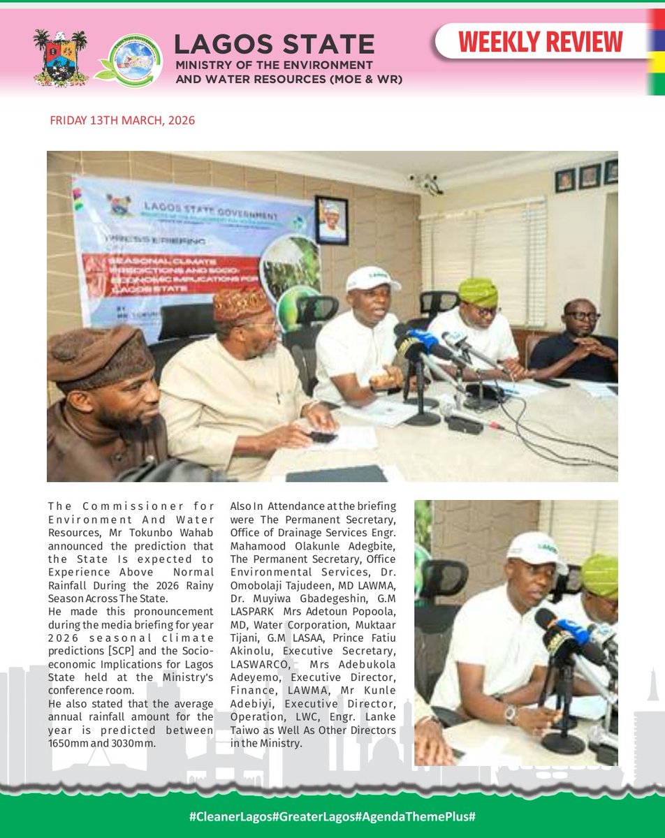 Lagos Min of the Environment and Water Resources tweet media