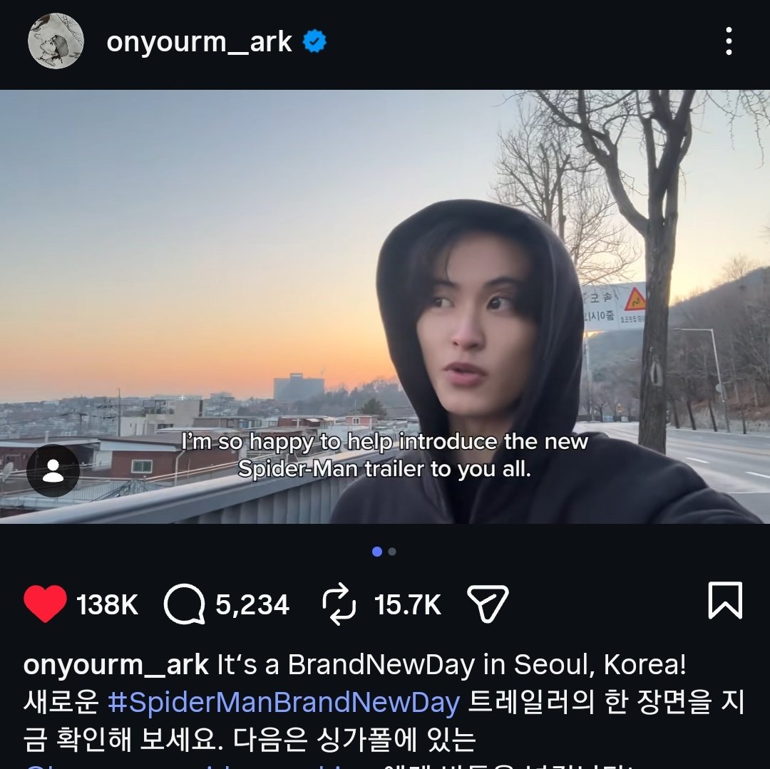 From this -> to this

Mark Lee (<a href="/NCTsmtown/">NCT</a>) jadi perwakilan fans Spider-Man dari Korea Selatan untuk mempromosikan trailer SPIDER-MAN: BRAND NEW DAY.

#SiPalingMarvel