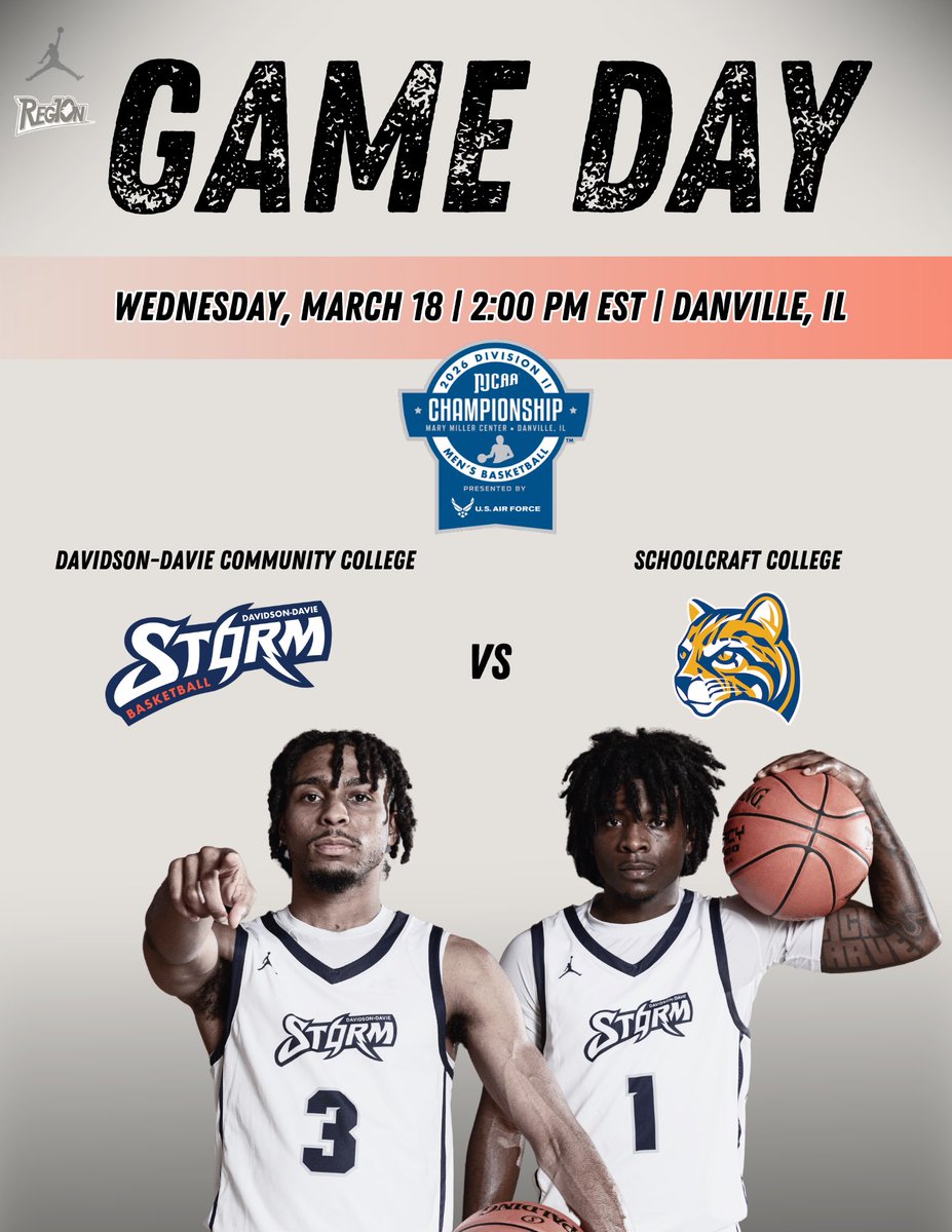 DDCCStormMBB's tweet image. Time to regroup and get behind them boys Storm fans! After a tough loss in a quest for a Natty, we will be back on the court tomorrow. 

📅 Mar 18
🆚 Schoolcraft College
🕑 2pm Eastern
📺 NJCAA Network
📍 Danville, IL

#njcaa #juco #bball #marchmadness