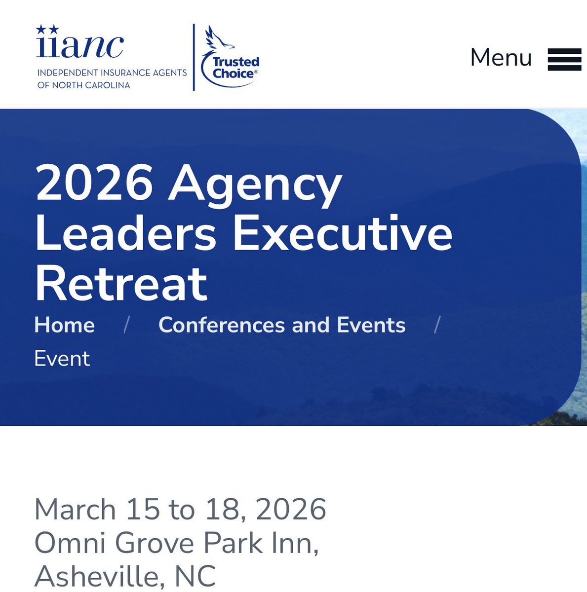 At the <a href="/TheBigI_NC/">IIANC</a> Agency Leadership Conference in Asheville this week—great conversations and fresh ideas to better serve our clients. The independent agency model is strong, and relationships still matter.

#IIANC #InsuranceLeadership #NCInsurance
