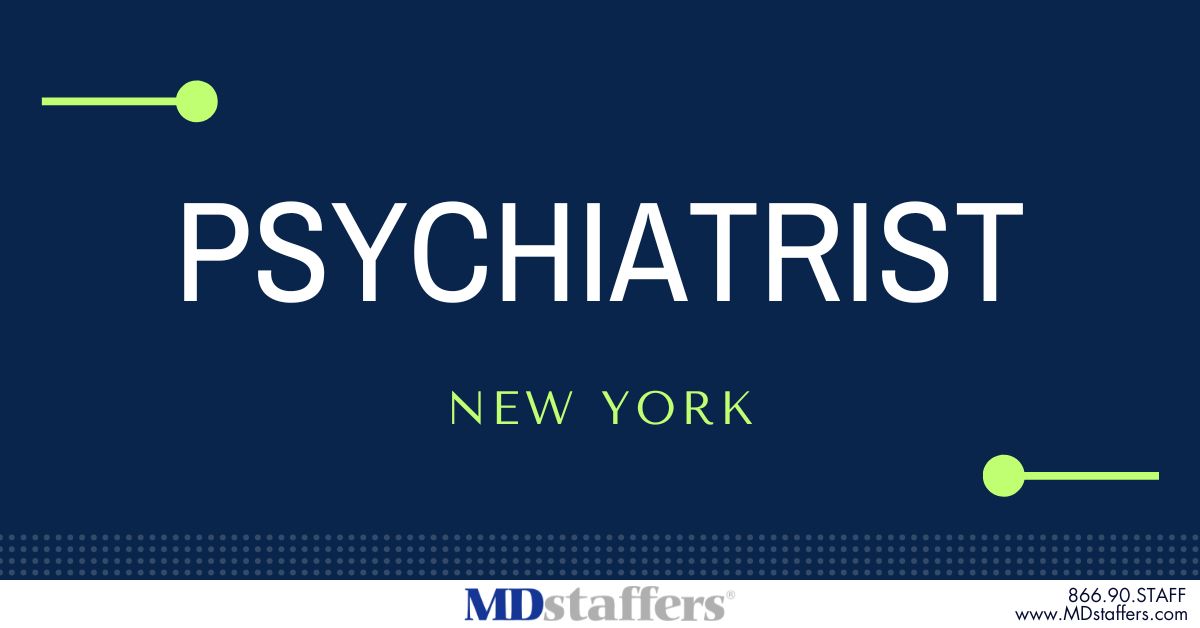 Full-time Locum Psychiatrist opportunity available in New York! Schedule is M-F, 8a-4p. This is a great chance to make a meaningful impact in a community known for strong mental health outcomes while earning a competitive pay rate. 866‑907‑8233 / info@MDstaffers.com