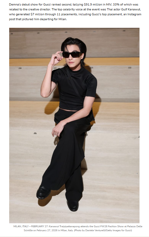 Thank you so much!❤️❤️

GULF WITH GUCCI FW26 
 #GULFxGucciMFW26

nomannersmagazine.com/thai-celebriti…