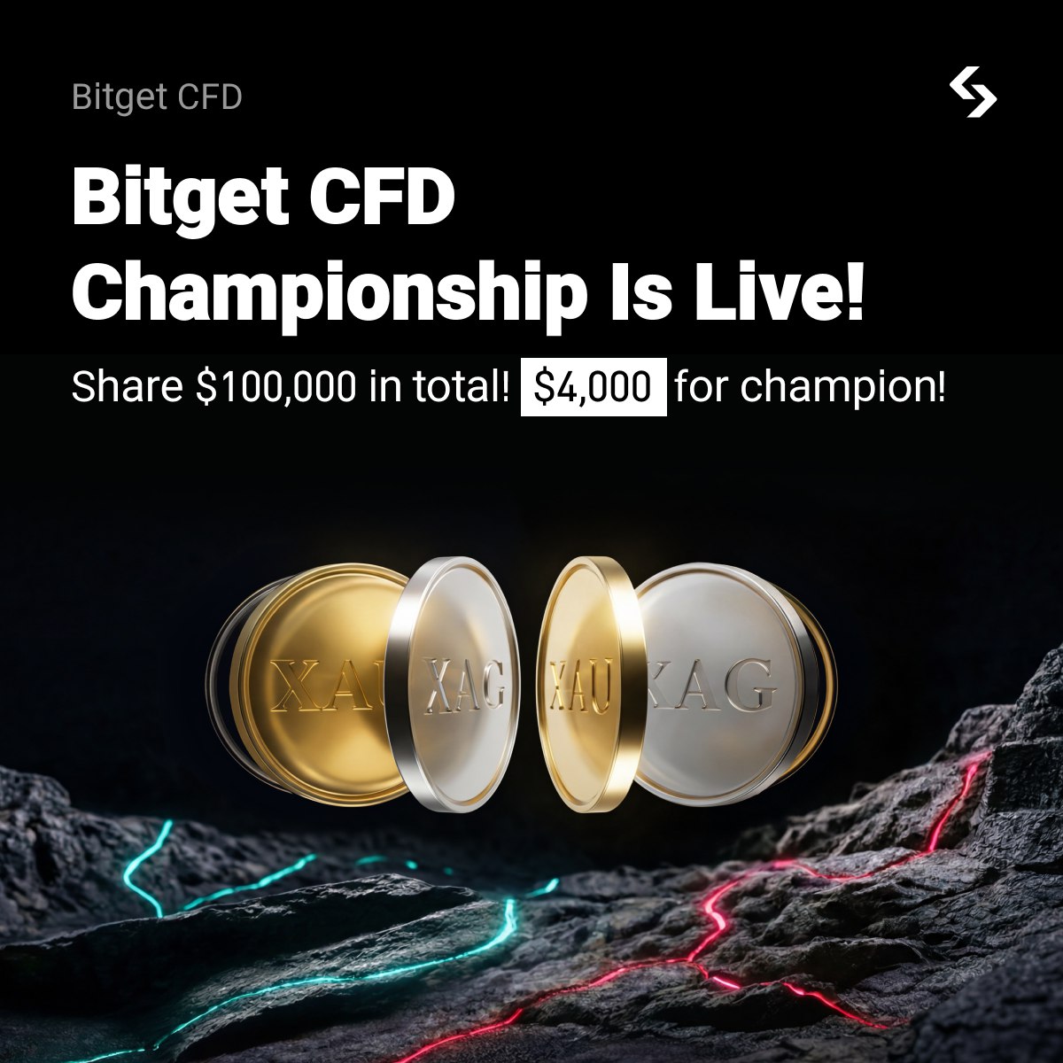 #Bitget Platformunda Yeni Bir Etkinlik Duyurusu Yapıldı .

Duyuruyu Aynen İletildiği Gibi Aşşağıya Ekliyorum 👇

🚀 Bitget CFD Şampiyonası Başladı!

💰 Toplam 100.000$ ödül havuzu
🏆 Şampiyonluk ödülü: 4.000$

📆 17 Mart-1Nisan

🎁 1. Gizemli Kutu Ödül Havuzu (20.000$)

Günlük