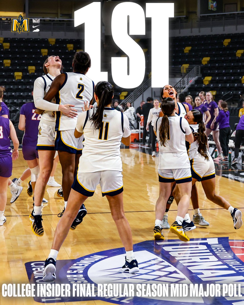 RacersWBB's tweet photo. Racing to the top 👀

Number ONE in the final regular season Mid-Major Top 25!

#GoRacers🏇 | @collegeinsider https://t.co/kDjHA0ENM9