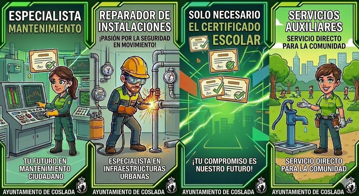 MarianaFGarzon's tweet photo. ¿Estás buscando trabajo?, ¿quieres mejorar el que tienes?, ¿quieres trabajar en el Ayuntamiento?, ¿necesitas información sobre oposiciones? ven mañana 18 de marzo y te lo contamos en #Coslada #EmpleaCoslada 2026

📍 Teatro Municipal y C.C. Antonio López
🕘 09:00–13:30 https://t.co/rh7er6sOs1
