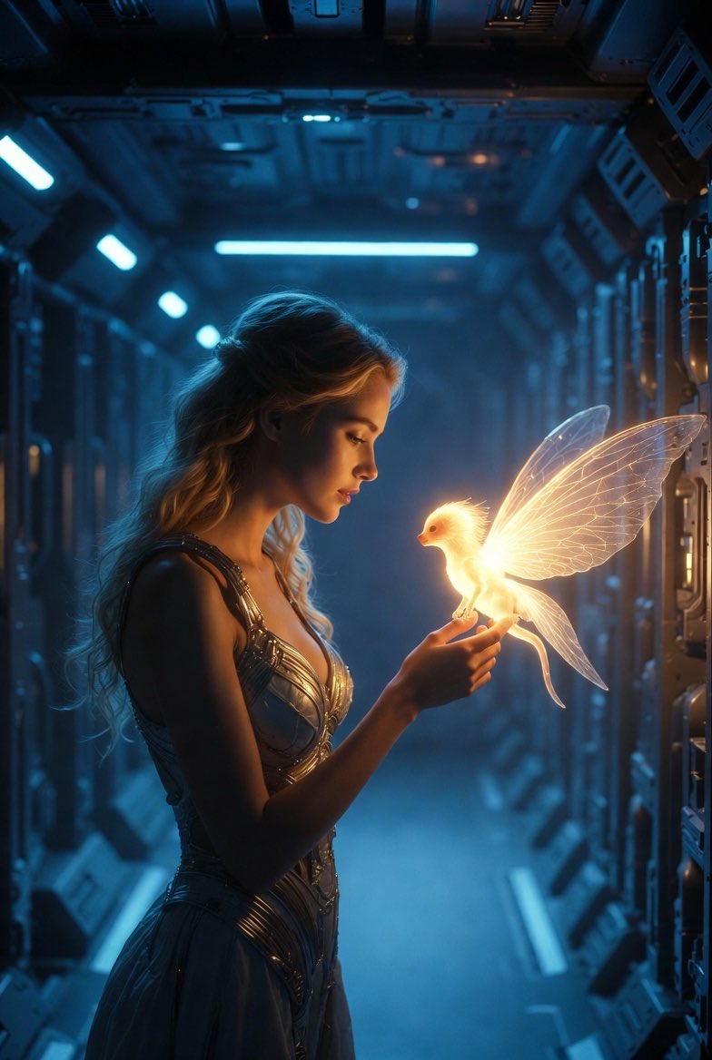 OldBearLearnsAI's tweet image. “Futuristic Spaceship Encounter”
A whisper from beyond the hull. She holds tomorrow’s secret. What would you ask it? Reply below 👇

#GrokImagine, #xAI