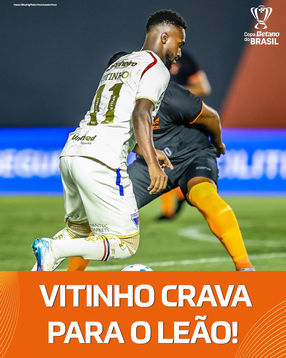 CopaDoBrasilCBF's tweet image. A FESTA É DO LEÃO! 🇫🇷🦁

No último lance do 1º tempo, o  Fortaleza saiu na frente do Nova Iguaçu. Vitinho é o cara até aqui! 😎

#CopaBetanoDoBrasil #NovaIguaçu #Fortaleza