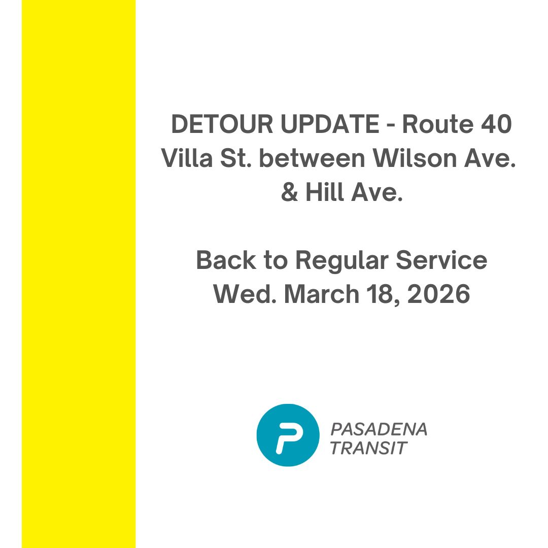 Pasadena Transit tweet media