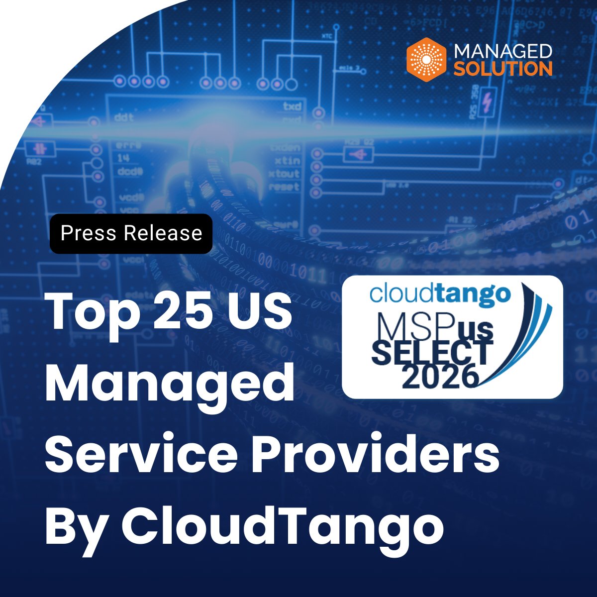 ManagedSolution's tweet photo. We’re honored to be named a Top 25 Managed Service Provider in the U.S. on Cloudtango’s MSP Select 2026 list!
➡️https://t.co/yDA7bFBKgQ https://t.co/YRp2AcZEeE