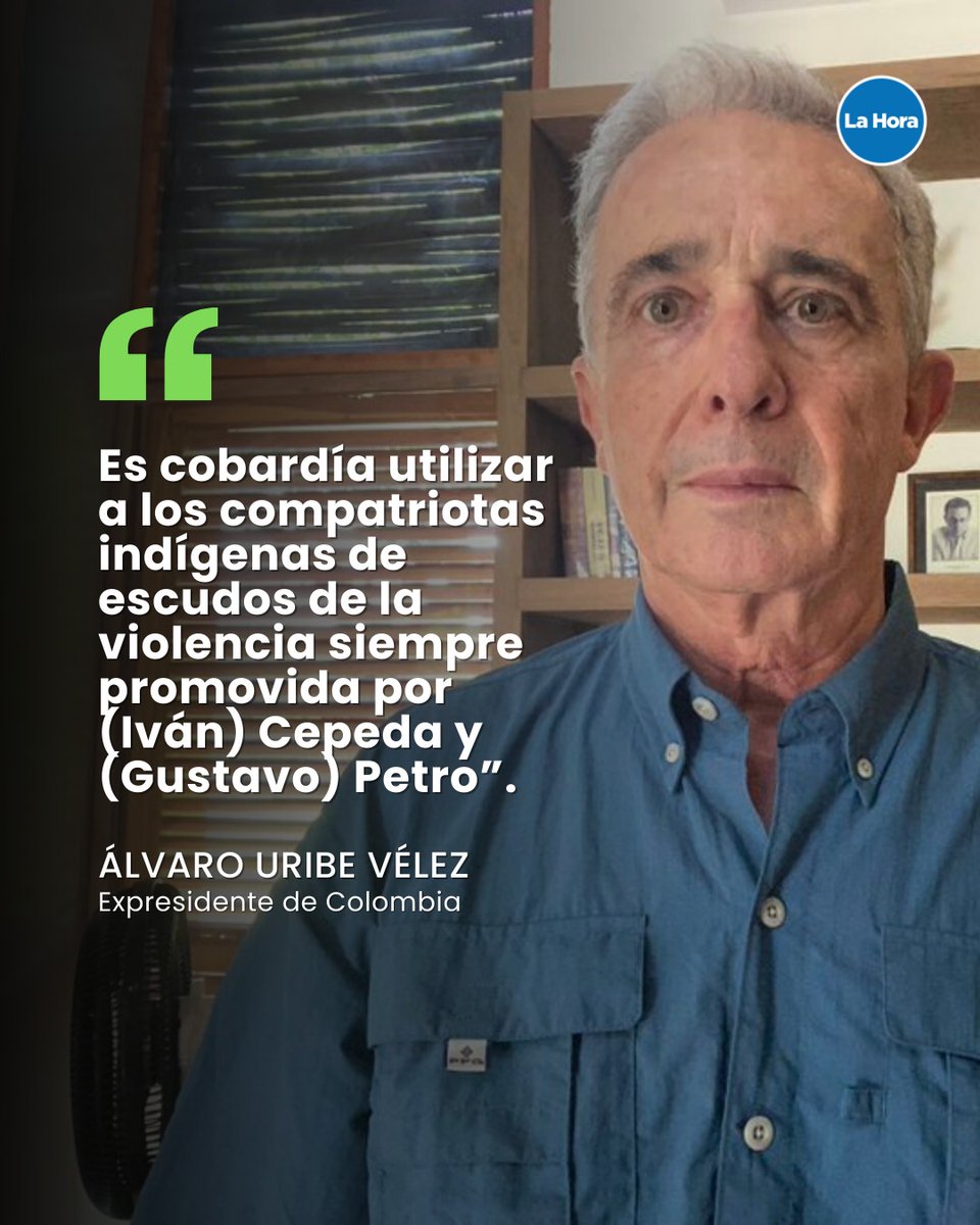 🇨🇴 El expresidente de Colombia, Álvaro Uribe, dijo que Gustavo Petro usa a indígenas como "escudos de la violencia". Lo hizo tras la acusación del Pesidente colombiano, sobre una supuesta bomba de Ecuador que habría caído cerca de la casa de una familia campesina. 👉