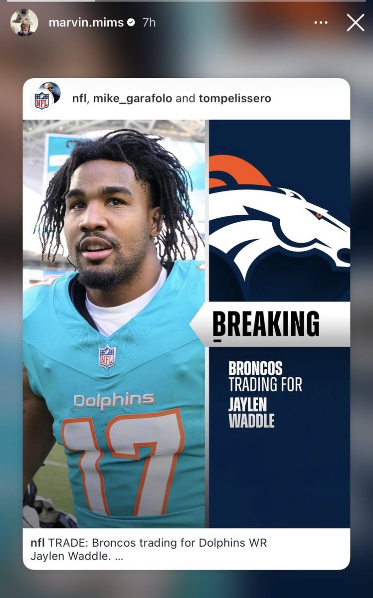 seems to be differing thoughts on the waddle trade from the Broncos WR room