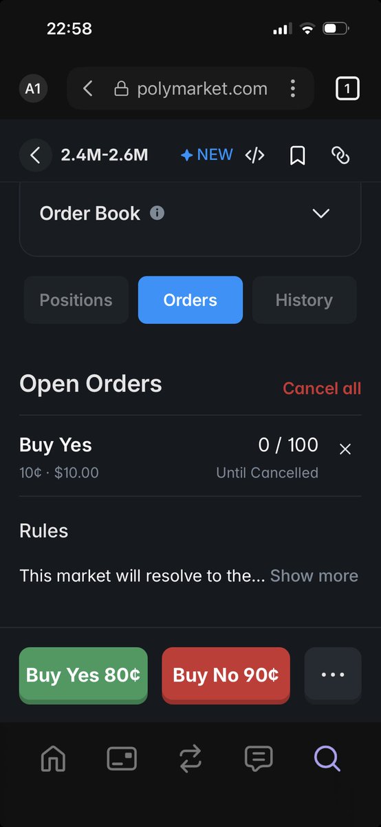 JimmyOakey04's tweet photo. Let’s see if that limit order gets filled tonight….. https://t.co/b2vDFum6UV