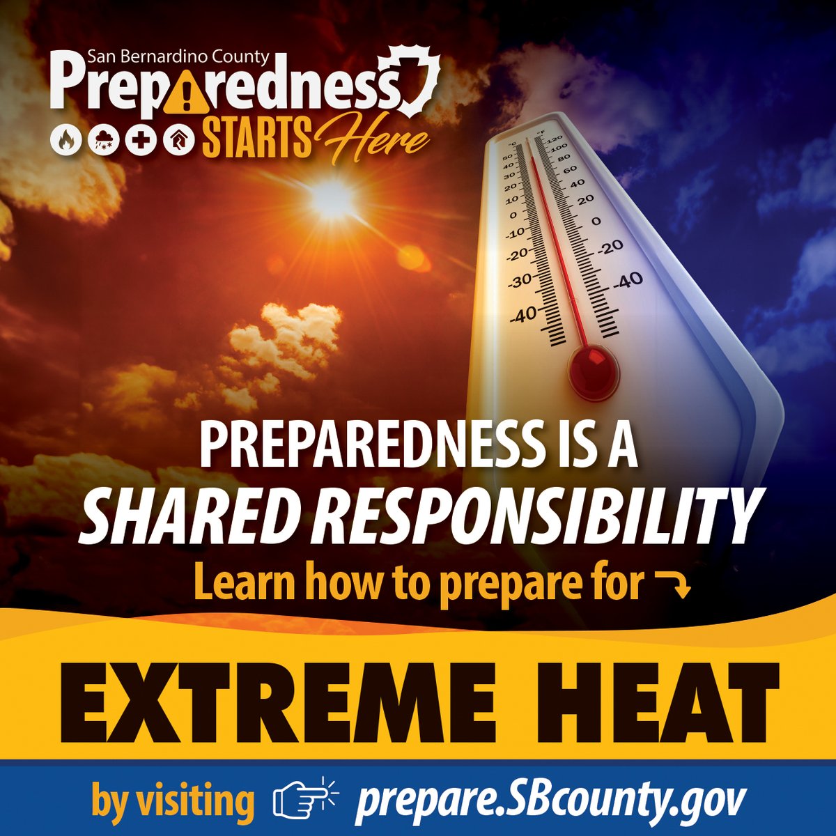 SBCounty's tweet image. In anticipation of extreme temperatures starting tomorrow, we would like to share several Cool Places to go: bit.ly/4cbrXxr

Please visit prepare.sbcounty.gov for heat safety tips. 🧊

#preparedness #coolplaces #heatwave #heatsafety #extremeweather